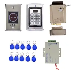 RFID Card Reader Система контроля доступа комплект + металл NoTouch дверной переключатель + Управление доступом Питание