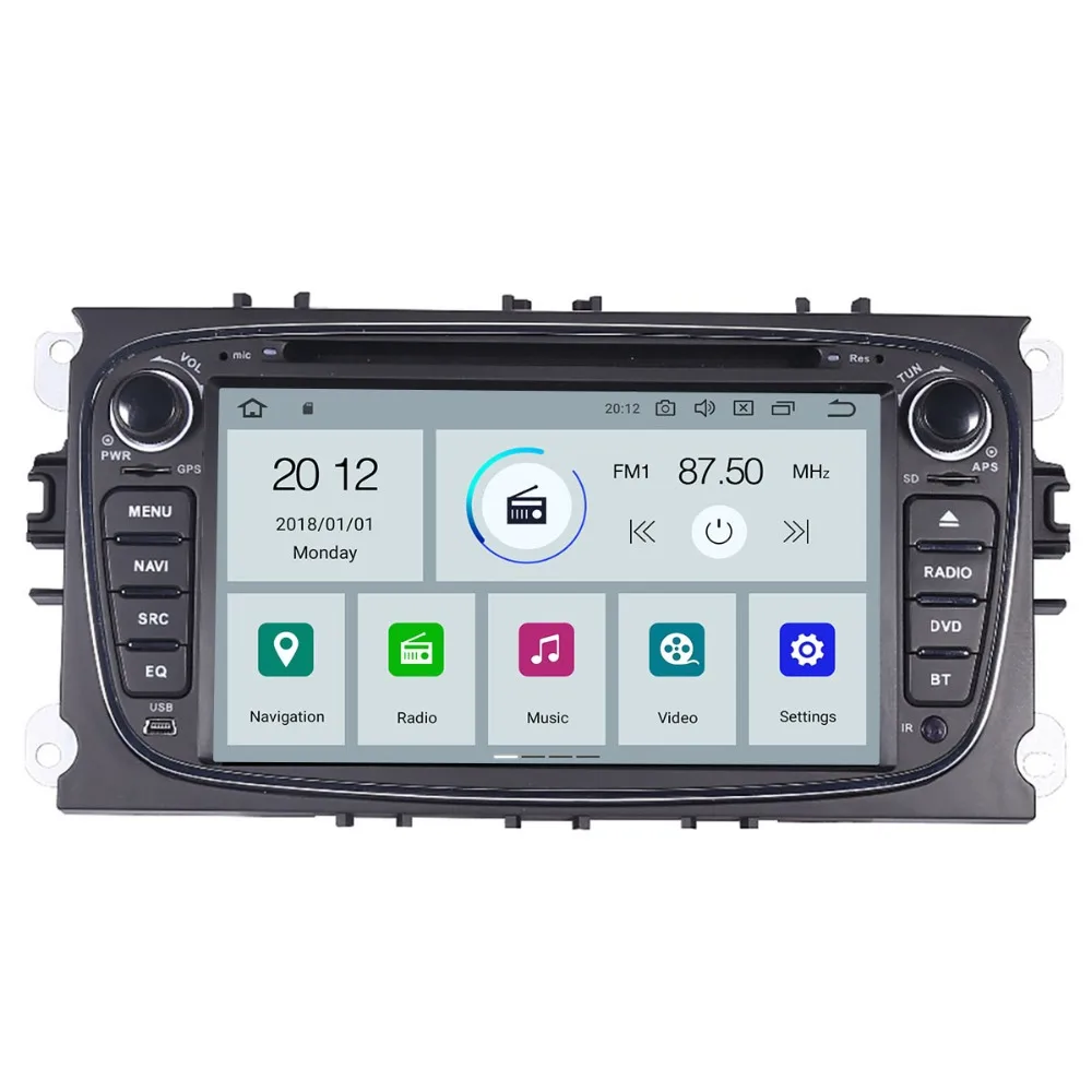 Discount Aotsr Android 9.0 GPS navigation Car DVD Player For Ford Focus 2004-2011 multimedia 2 din radio recorder 4GB+32GB 2GB+16GB 1