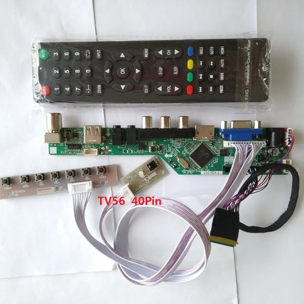 

kit for LP156WH4(TL)(A1) TV AV 1366X768 15.6" Screen panel LCD LED remote VGA 40pin LVDS Controller board driver HDMI USB