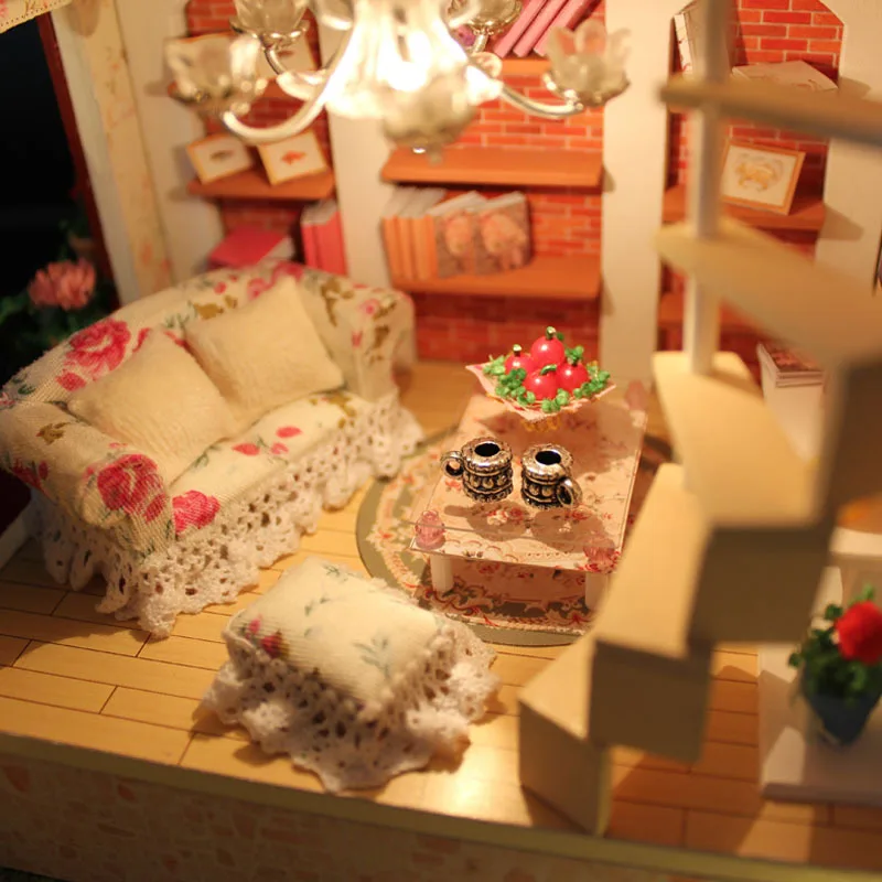 13836 Хонгда DIY Миниатюрный Кукольный домик вилла модель Деревянный Кукольный дом креативный подарок