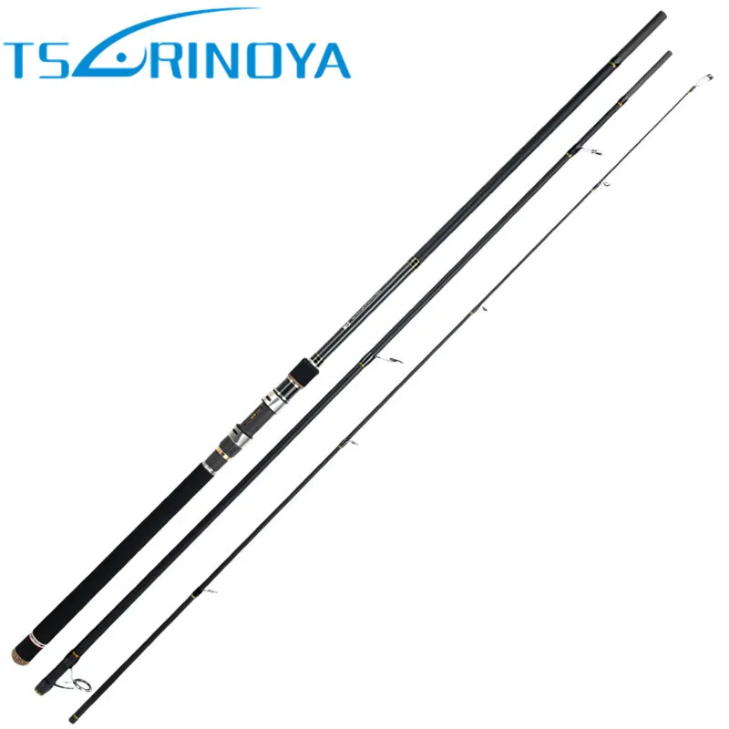 TSURINOYA 3.3m 3.6m 3 Segments Fishing Rod Pole MH Power FUJI Reel Seat Carbon Fiber Spinning Lure Rod Sea Bass Fishing Tackle