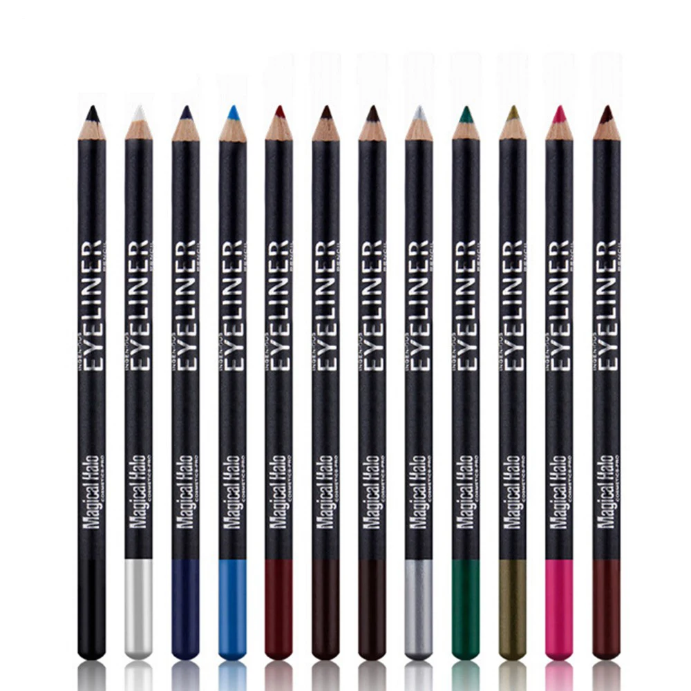 

12 Colors/Set Pro Waterproof Long Lasting Non-dizzy Eyeliner Pencil Eye Liner Pen Makeup Tools