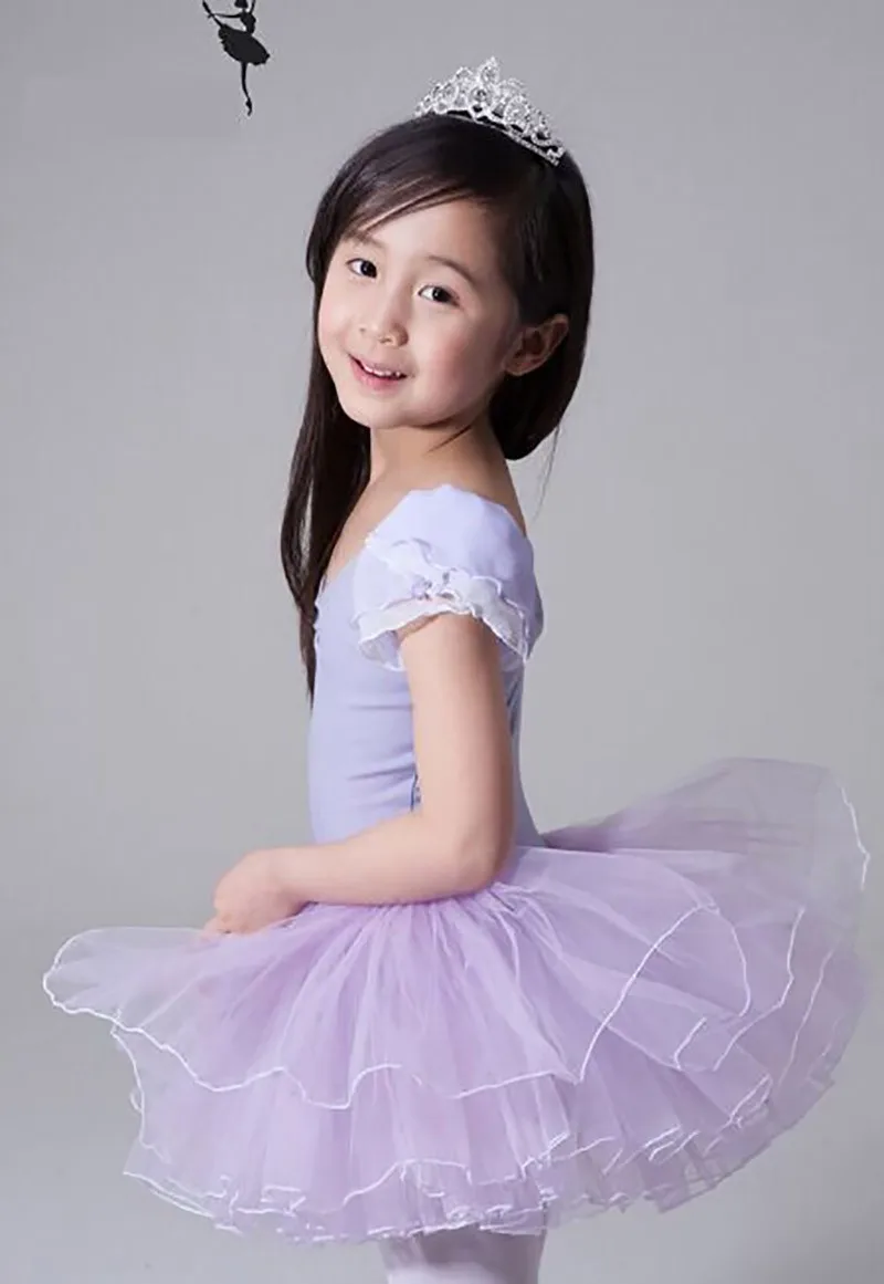 Балетная юбка для детей с короткими рукавами, платье-пачка для танцев, Новое поступление, высокое качество, профессиональное балетное платье для танцев