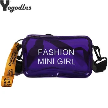 

Letter Print Jelly Bags For Women 2020 Transparent PVC Bag Clear Shoulder Bag Beach Crossbody Femme Messenger Bags