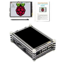 3.5 inch LCD TFT Touchscreen Display + 9 Layer Acrylic Case Box Kit for Raspberry Pi 3 Model B Board Pi 3 B+ Plus lcd