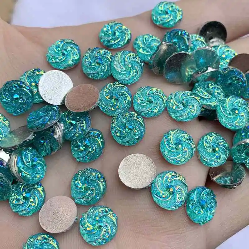 DIY 150 шт 10 мм плоские камни и кристаллы смолы круглые стразы аппликация бусины