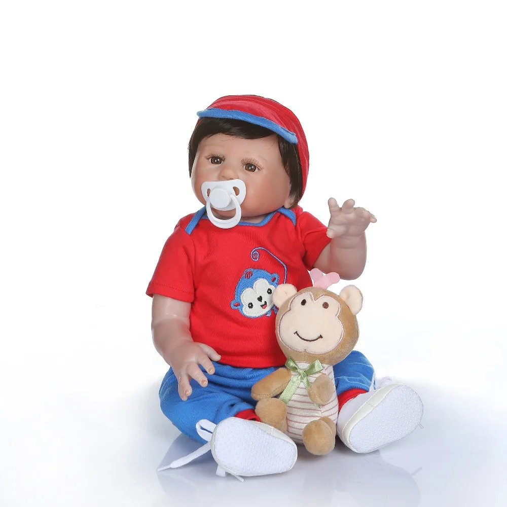 NPK 48 см bebe Кукла реборн ребенок мальчик полный тело силиконовая игрушка для ванны ручной детальный paiting мизинец вид