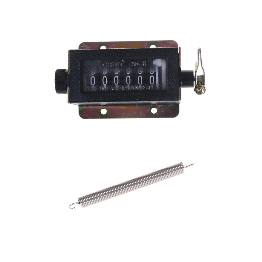 D94-S 6 Digit Resettable Mechanical Pulling Count Counter Metal + Plastic | Инструменты