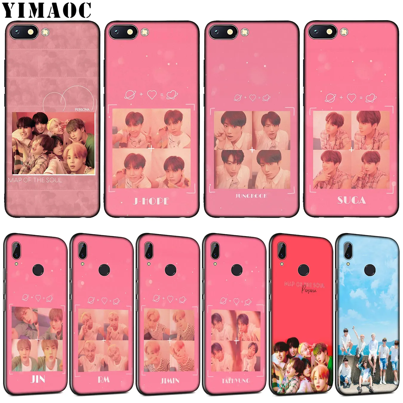 

YIMAOC JIMIN Rap RM JIN SUGA J HOPE V JUNG KOOK Soft Case for Xiaomi Redmi K20 GO S2 6A 7A 4A 4X Note 8 7 5 6 Pro Plus Cover