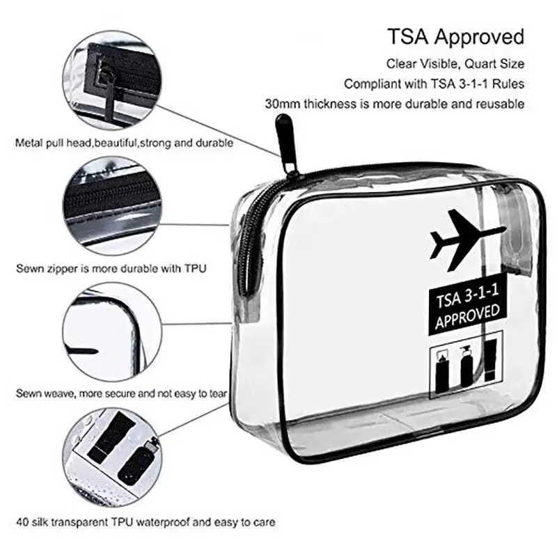 Clear Toiletry Bag Tsa Approved Travel 