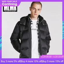 MLMR Brand New fashion casual detachable hat solid stand collar down coat men |218312506