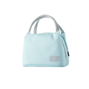 

10PCS / LOT Thickened Aluminum Foil Insulated Waterproof Insulated Lunch Bag Canvas Portable Bag Pure Color Bento Handbag