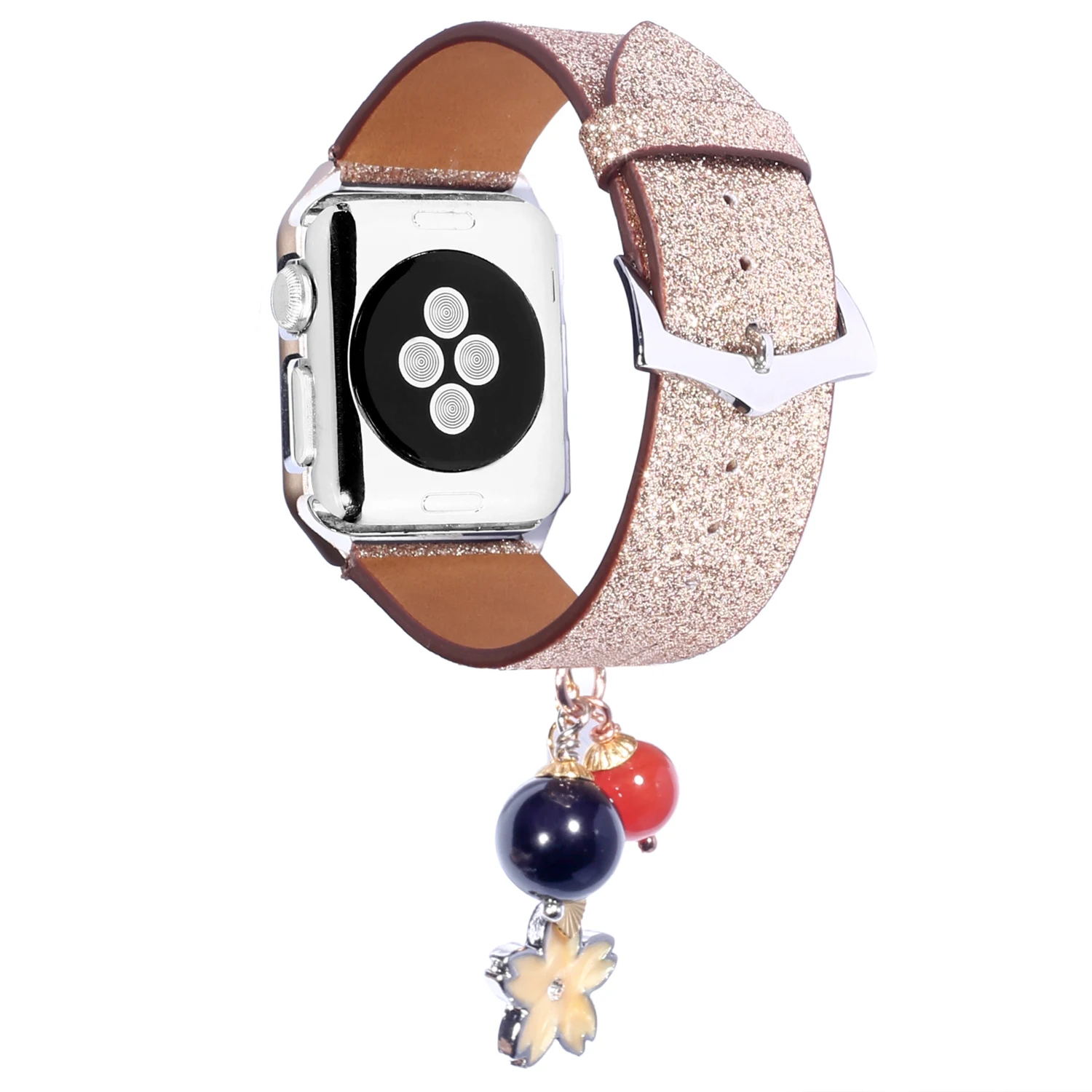 Блестящий кожаный ремешок для часов Apple Watch серии 1/2/3 Ремешок Браслет 42 мм 38