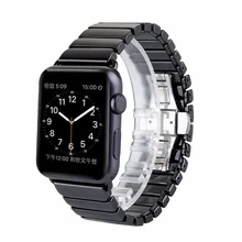 New High quality Black White Glossy Ceramic Watch Band Strap for Apple Watch iwatch 38mm 42mm