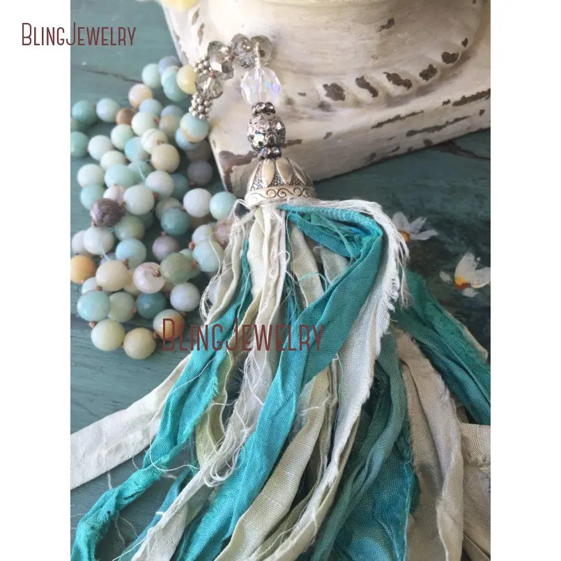 20181226-NM20653- Tasselsamazonite Silk Sari Necklace Outlet_3
