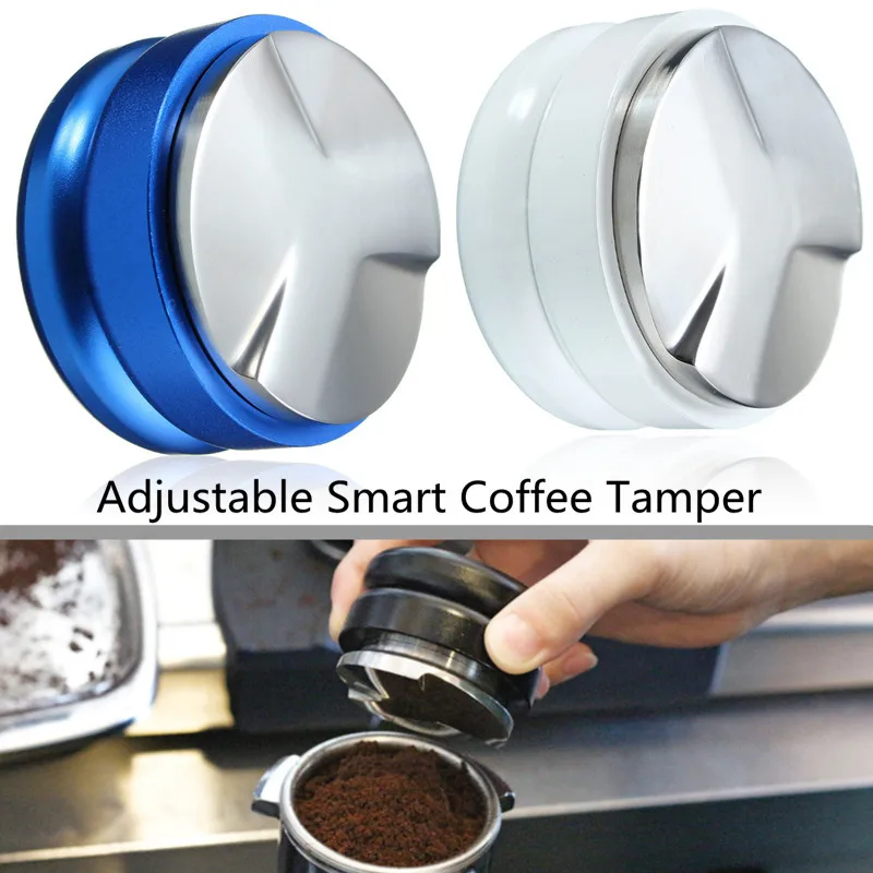 

Adjustable Smart Coffee Tamper 58mm Base With Three Angled Slopes Coffee Powder Can Filling Pressure Metering machine