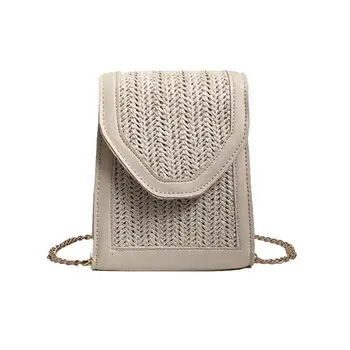 

2019 New Woven Rattan Bag Round Straw Shoulder Bag Small Beach HandBags Women Summer Hollow Handmade Messenger Crossbody Bags