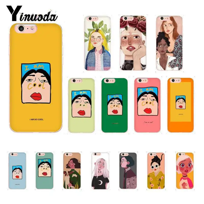 

Yinuoda Funny Cartoon Gilr I am so cool TPU Soft Phone Case for iPhoneX XS MAX 6 6S 7 7plus 8 8Plus 5 5S XR 10 11 11pro 11promax
