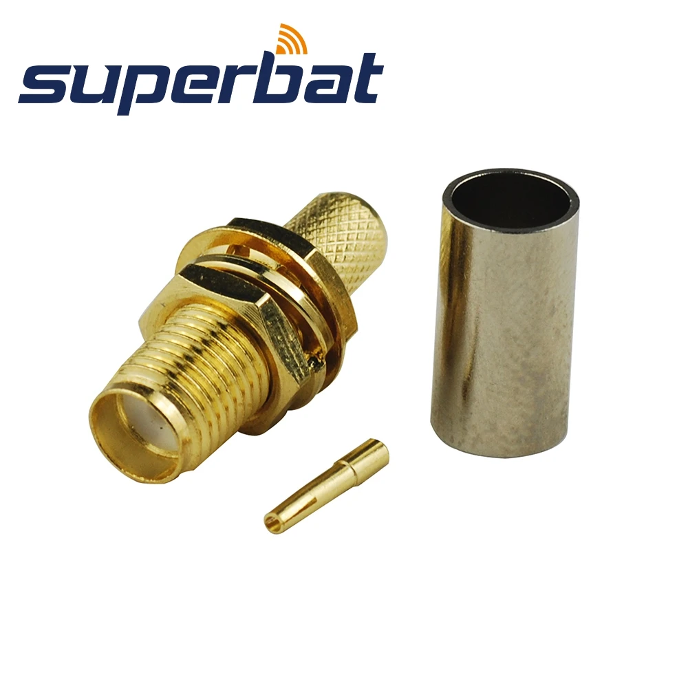 50ohm SMA Crimp Female RF Coaxial Connectors for Cables