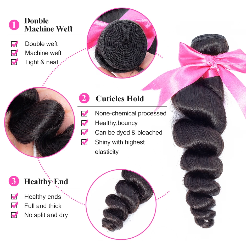 ISEE HAIR Brazilian Loose Wave Bundles With Closure 100% Remy Human Hair Bundles With Closure 3/4 Bundles Hair With Closure ISEE HAIR Brazilian Loose Wave Bundles With Closure 100% Remy Human Hair Bundles With Closure 3/4 Bundles Hair With Closure