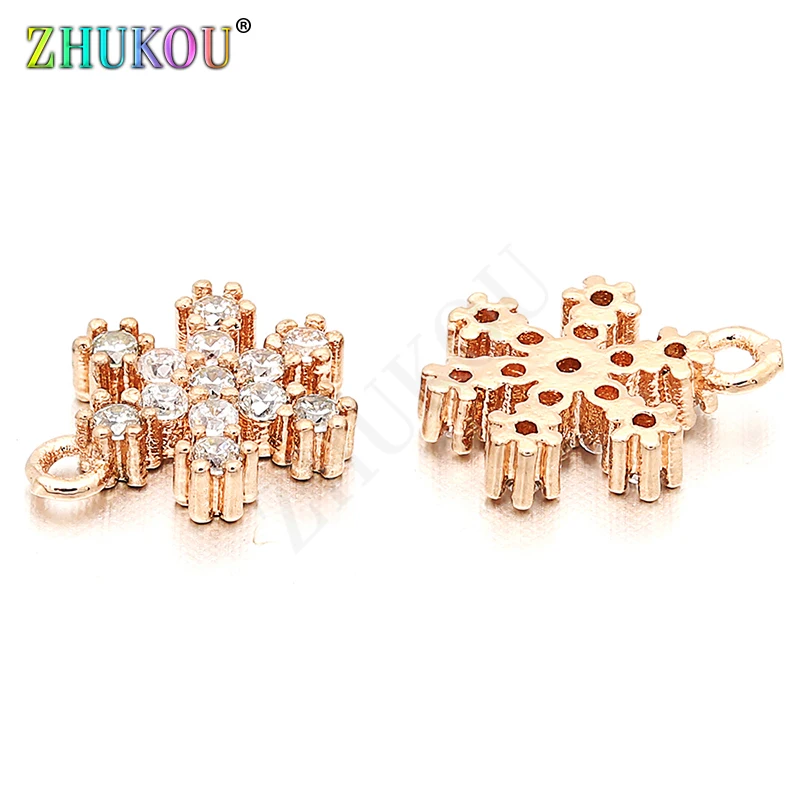 

7*10mm Brass Cubic Zirconia Charms Pendants for DIY Jewelry Findings Accessories, Model: VD24