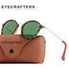 Gafas de sol redondas de estilo Retro para hombre y mujer, lentes de visión nocturna TR + de conducción ligeras de acero inoxidable, gafas amarillas clásicas polarizadas con cuello de pico, 2022 ► Foto 2/6