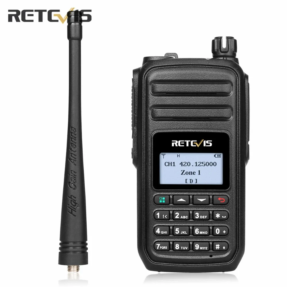2 шт. портативная рация Retevis RT80 DMR 400 480 МГц DCDM VOX 999 каналов двухстороннее радио FM +