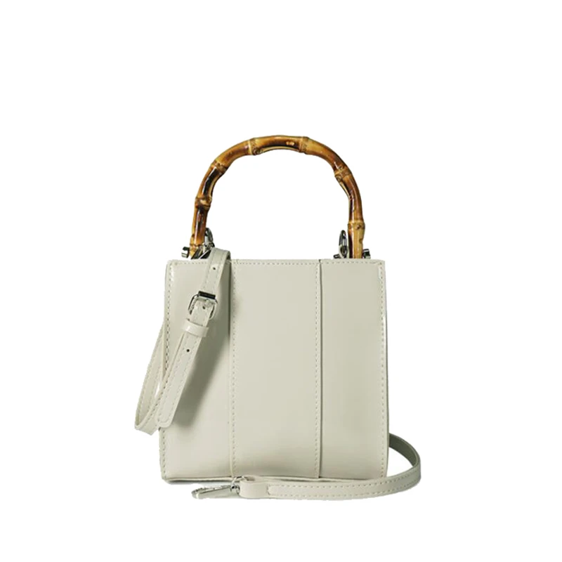 

Brand patent leather bamboo bag women handbag solid color PU leather tote bag Ladies High Quality shoulder Bag Bolsas Femininas