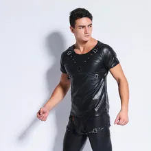 Сексуальные костюмы для мужчин из искусственной кожи латексный комбинезон размера плюс белье для танцев на шесте вечерние Клубное сексуальное женское белье Популярные топы майки