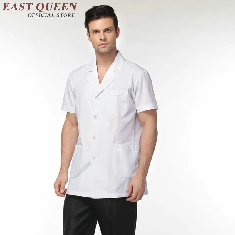 Лабораторное пальто для мужчин белая медицинская одежда халаты медицинская Униформа короткий халат белый лабораторный медицинский скрабы для мужчин AA880