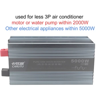 

sustain power full 5000W pure wave solar inverter 12V 24V 48V to 220V with Intelligent fault prompts display and USB interface