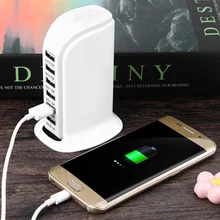 Universal 7A 6 Ports USB Wall Charger Travel Plug Desktop USB HUB Splitter Multi Port Rapid Charging Socket Phone Charger #FanC