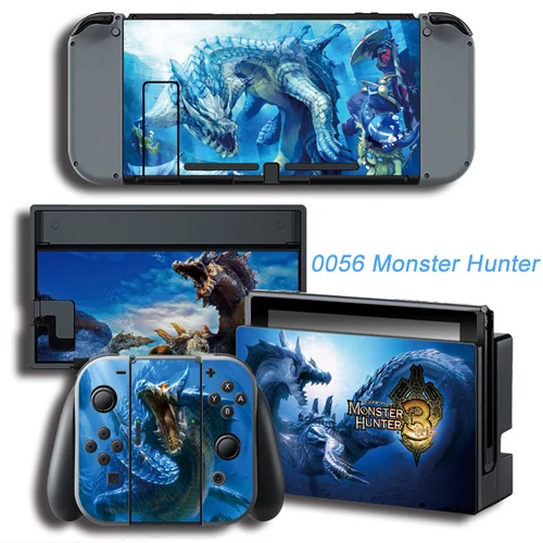Легенда о Monster Hunter X виниловые наклейки на кожу для Nintend переключатель защитная крышка для игровой консоли Наклейка виниловая кожа скины Стикеры - Цвет: 0056 Monster Hunter