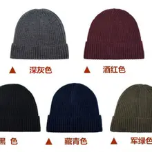 Унисекс теплая зимняя Модная вязаная шапка однотонная Базовая мягкая шапка повседневные Шапки