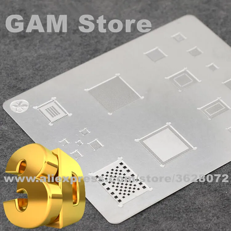 

For iPhone 6 6P 6 Plus 3D BGA Stencil A8 CPU RAM Baseband Power Wifi Audio Charger IC Reballing Pin Direct Heating Template