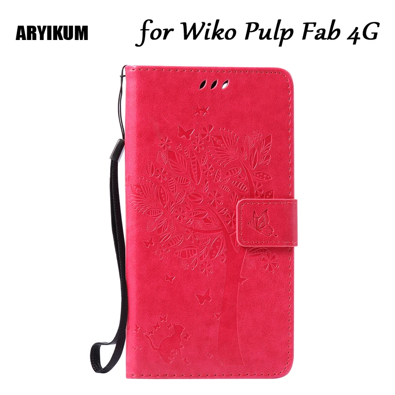 ARYIKUM милый кожаный чехол-кошелек для Wiko Pulp Fab 4G чехол 5 &quot мягкая силиконовая