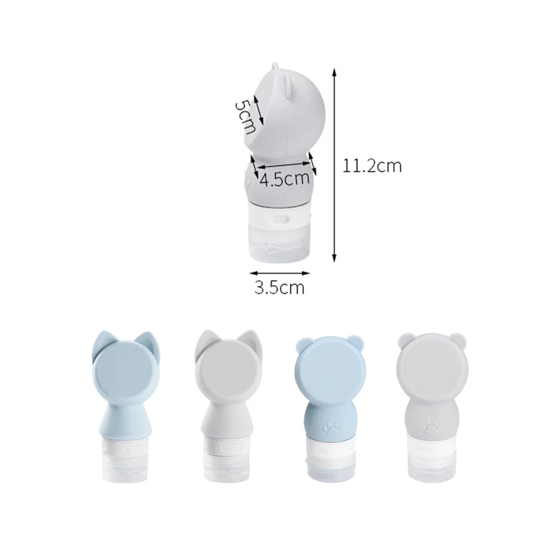 TTLIFE Cartoon Cat Bear Type Bottle Bottling Shampoo Cosmetic Sub-bottle Travel Hand Sanitizer Lotion Bottle Empty Bottle