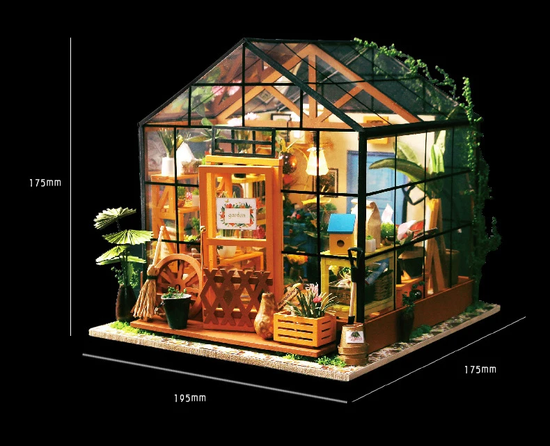 DIY Кукольный дом Миниатюрный Кукольный домик с мебели деревянный дом ручной работы игрушки подарок для детей Kathy's Flower House DG104# E