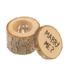 6X5,2 см деревянная коробочка для кольца печатных сосны кусок свадебный подарок празднование Праздничная Вечеринка DIY Деревянные Ремесла