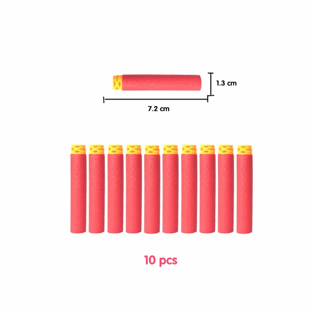 50 шт 7,2 см полые мягкие головки заправка Дартс для Элитной серии бластеров детский игрушечный пистолет 10 цветов