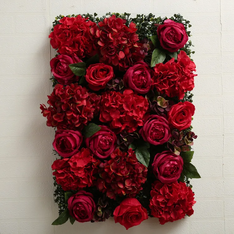 Ярко-красный роскошный цветочный фон 1,2 м x 1,2 м, искусственные розы, шелковые цветы на стену, арки, украшение для свадебной вечеринки