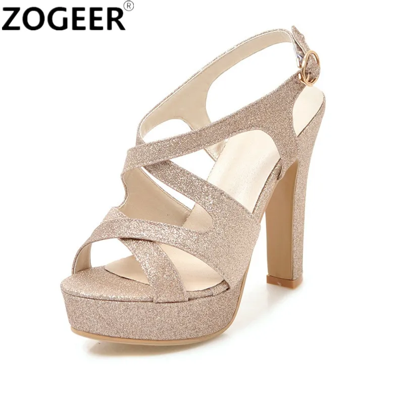 

New 2019 Summer Women Sandals Fashion Cross-straps High Heels Sandal Sexy Gladiator Platform Party Dress Shoes Woman pink Gold