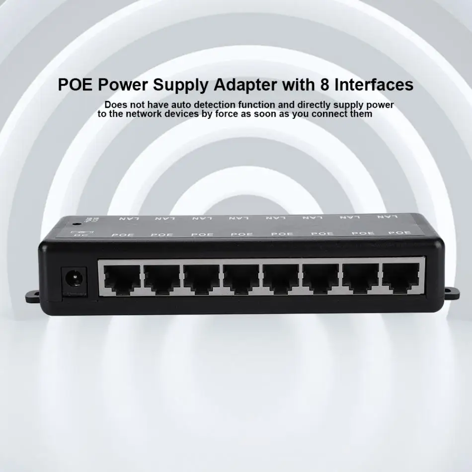 DC12V-48V 8 интерфейсов Пассивный PoE адаптер питания через Ethernet POE модуль питания инжектор