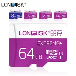 Londisk Micro SD 8 ГБ 16 ГБ 32 ГБ 64 ГБ UHS-1 КАРТ Флэш-карта памяти MicroSD Карты Class10 TF Карта Для площадку Камеры Телефона