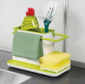 

Sponge Kitchen Box Draining Rack Dish Self Draining Sink Storage Rack Kitchen Organizer Stands Utensils Towel Rack