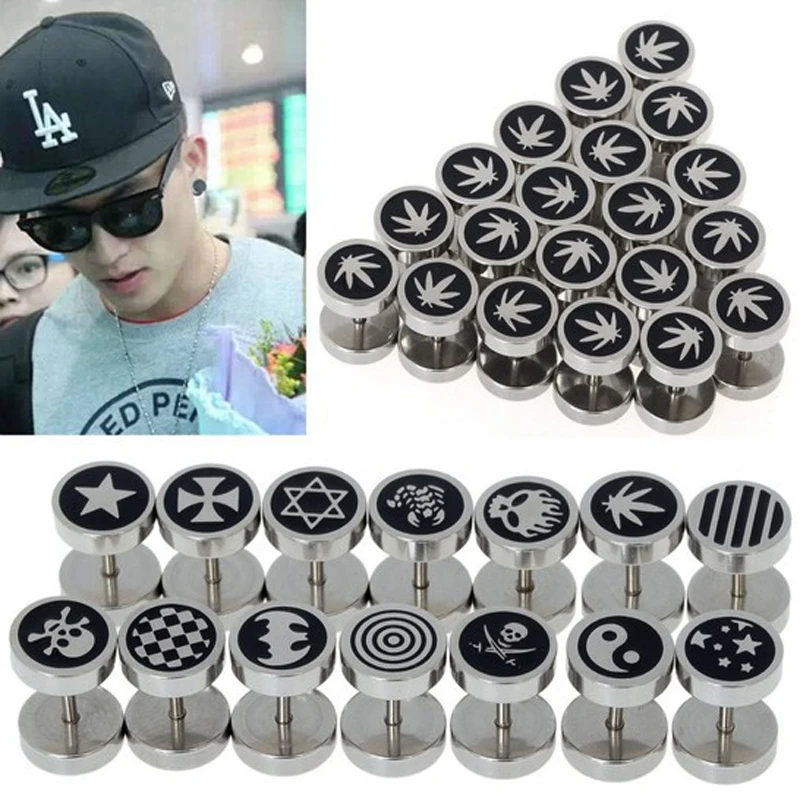 2 шт./лот в стиле панк готика из нержавеющей стали|body piercing jewelry|piercing jewelryear plugs stretchers