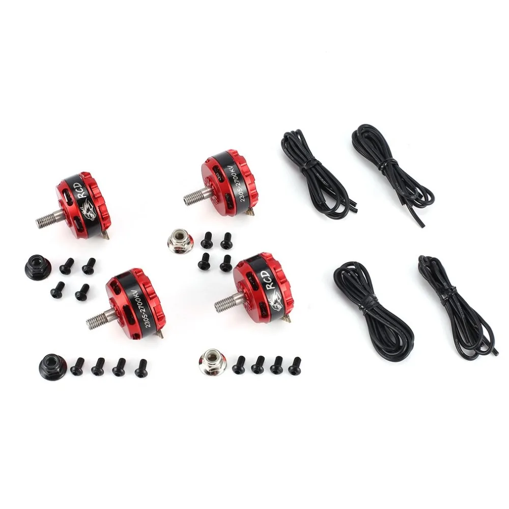 4 шт. 2305 2700KV 3-5S CW/CCW бесщеточный двигатель для RC FPV гоночный Дрон Мультикоптер