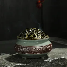 Ge печи керамические Благовония горелки портативный фарфор курильница буддизм ладан держатель дома Чайный дом Йога студия