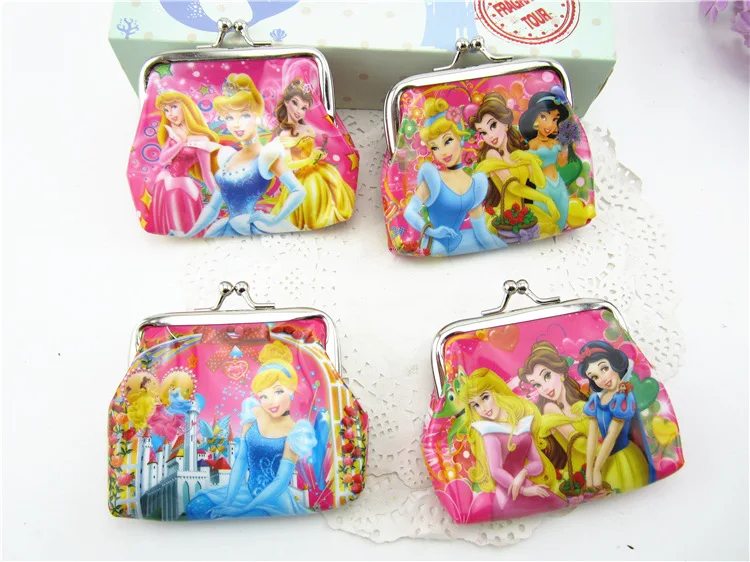

10pcs/lot Disny Princess Snowwhite Cinderella PVC Coin Wallet Purse Coin Case Kids Birthday Christmas Gifts Present Party Favor