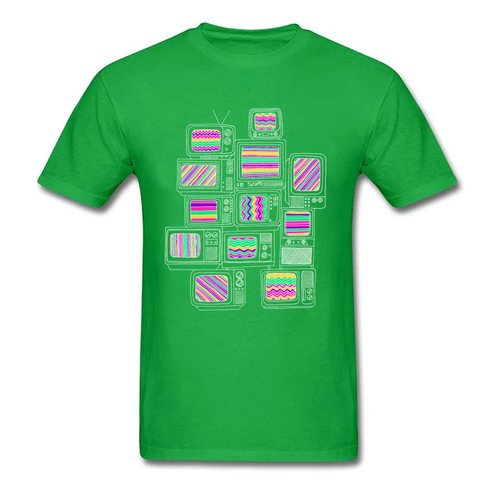 Cool Short Sleeve Tops & Tees Summer Fall O-Neck Pure Cotton Men T Shirt Interference Cool Tee-Shirts Family Top Quality Interference green